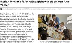 Institut Montana fördert Energiebewusstsein